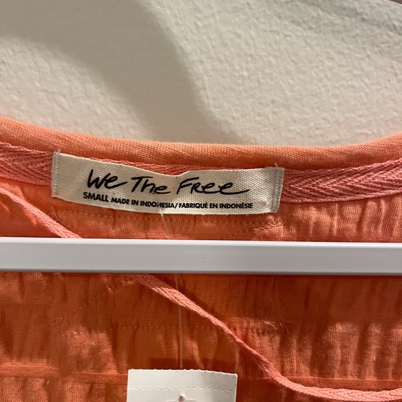 NWT - We the Free - Free People Sugar Cube Tee up n Burnt Coral - Size small - Picture 6 of 8